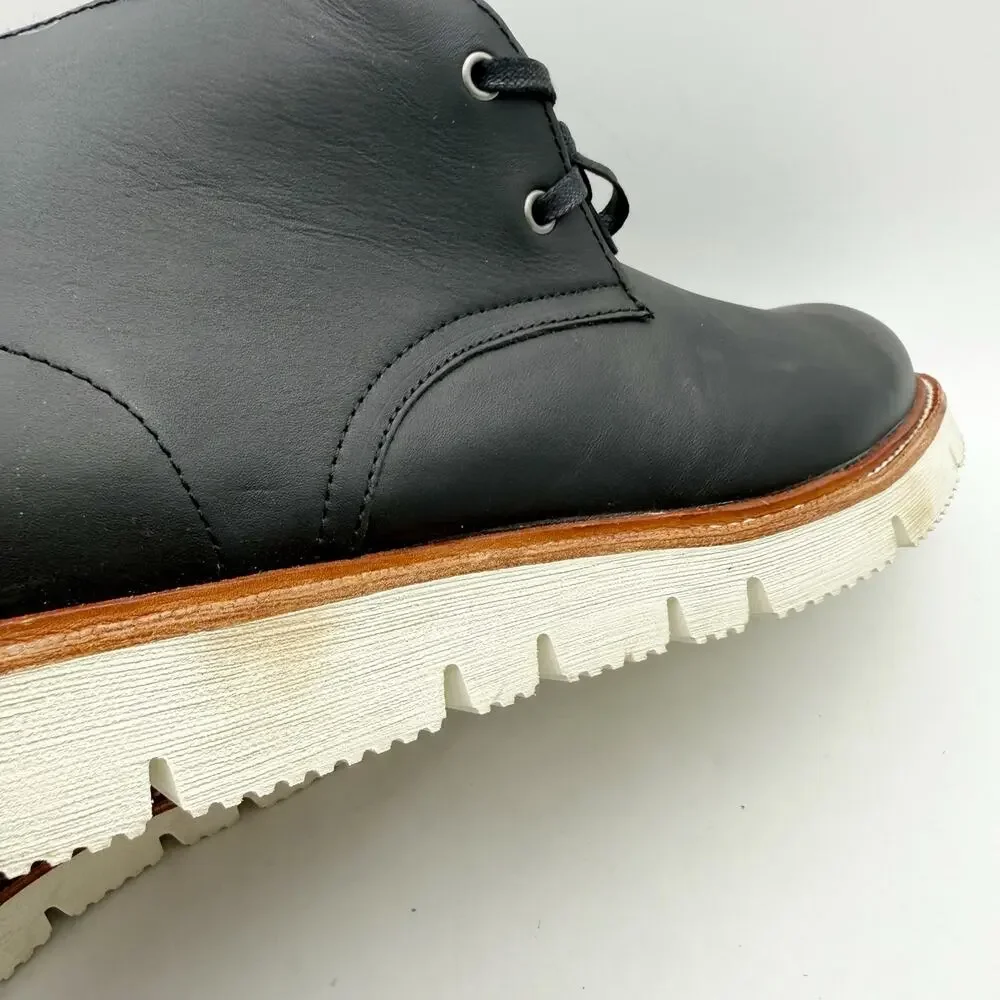 Georgia Boot Mens Small Batch Chukka Boots US 13 Wide EU 47 Black Leather SR EUC